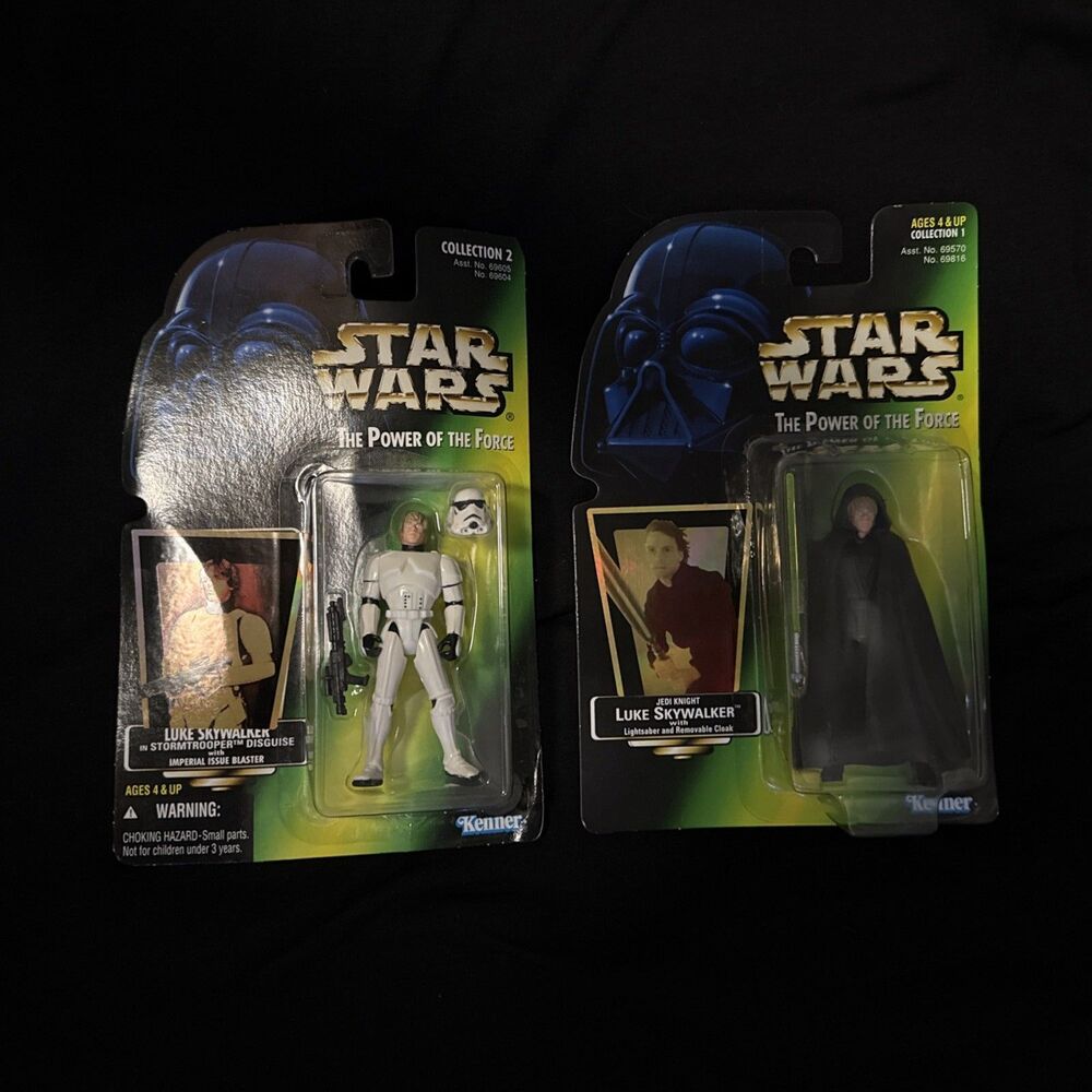 Lot of Star Wars Power of Force Luke Skywalker Figurines